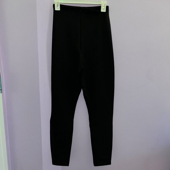 Black Embellished Pants- Rhinestone Floral Scroll Design - Picture 4 of 4